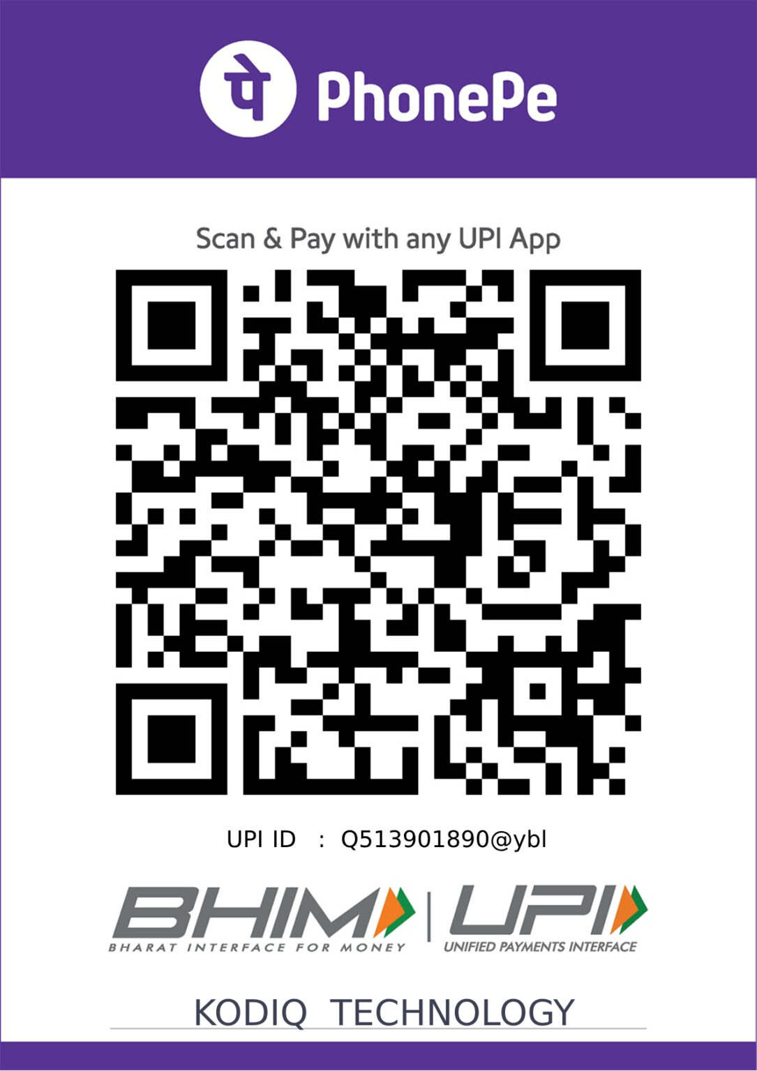 UPI Payment QR Code